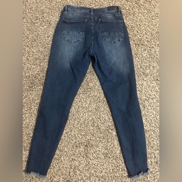 Rodanthe skinny boyfriend Distressed Blue Jeans for Women - Picture 2 of 2